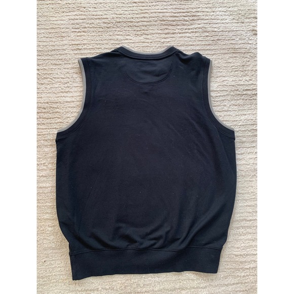 Callaway Golf Apparel Mens V Neck Sleeveless Vest Black With Grey Trim Size M - Picture 2 of 6